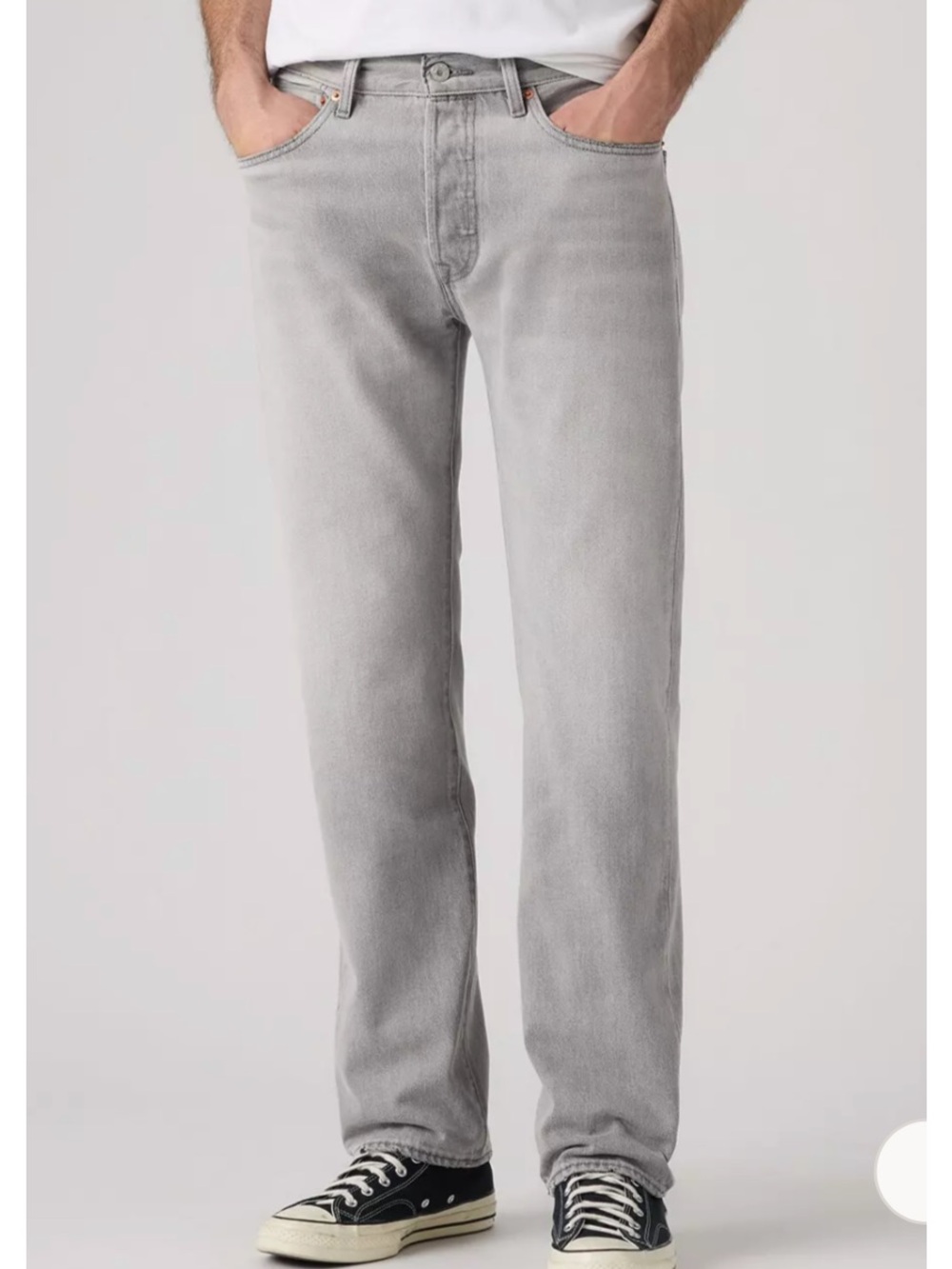 Levi’s Men’s 501 Cafe Grey Button Fly Original Fit Jeans 34x32